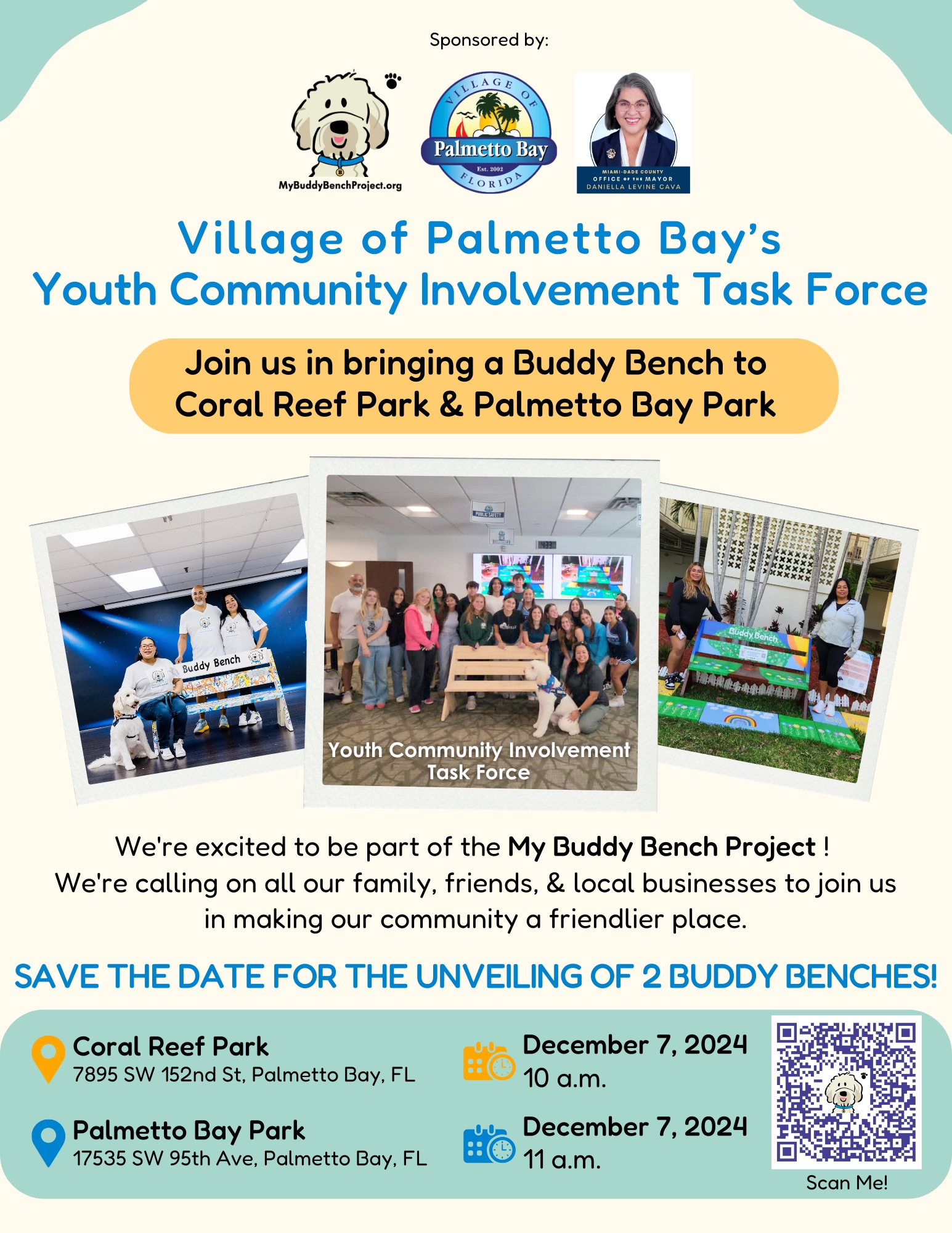 Village Of Palmetto Bay Buddy Bench Flyer